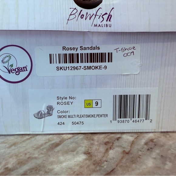 NIB Women’s BLOWFISH Rosey sandals- smoke multi/pewter color. Size 9 - Picture 7 of 8